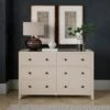 Malone Wide 6 Drawer Chest Of Drawers, Warm Grey 1 Malone Wide 6 Drawer Chest Of Drawers, Warm Grey -Online Furniture Store 30847652