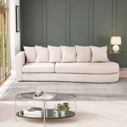 Blake Curved Arm Scatter Back Soft Texture Corner Chaise 32 Blake Curved Arm Scatter Back Soft Texture Corner Chaise -Online Furniture Store 30847970