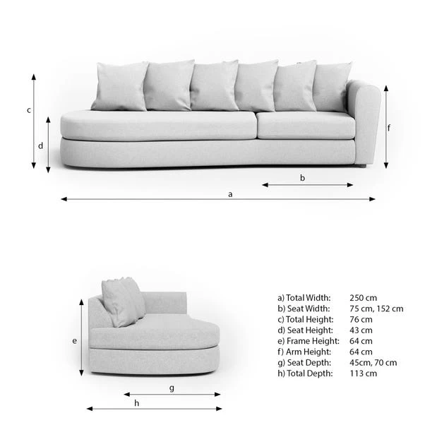 Blake Curved Arm Scatter Back Soft Texture Corner Chaise 12 Blake Curved Arm Scatter Back Soft Texture Corner Chaise - Image 10