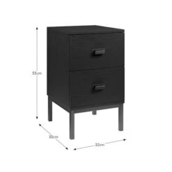 Fulton 2 Drawer Slim Bedside Table -Online Furniture Store 30848997 alt09