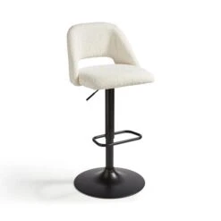 Jonas Adjustable Height Bar Stool, Ivory Boucle -Online Furniture Store 30851446 alt04