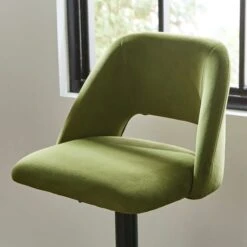 Jonas Adjustable Height Bar Stool, Velvet -Online Furniture Store 30851449 alt02