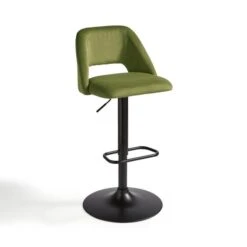 Jonas Adjustable Height Bar Stool, Velvet -Online Furniture Store 30851449 alt04