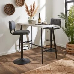 Rhys Height Adjustable Bar Stool, PU 28 Rhys Height Adjustable Bar Stool, PU -Online Furniture Store 30851818