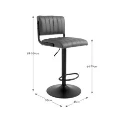 Rhys Height Adjustable Bar Stool, PU 33 Rhys Height Adjustable Bar Stool, PU -Online Furniture Store 30851818 alt09