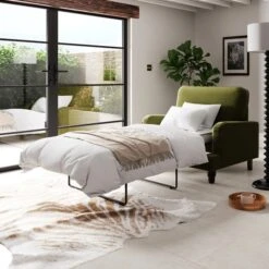 Beatrice Matte Velvet Snuggle Single Sofa Bed -Online Furniture Store 30853799