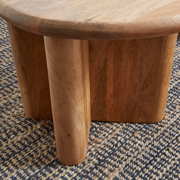 Ludo Kidney Shaped Coffee Table, Mango Wood 10 Ludo Kidney Shaped Coffee Table, Mango Wood - Image 8