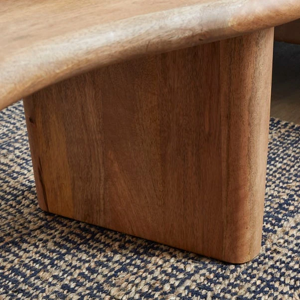 Ludo Kidney Shaped Coffee Table, Mango Wood 11 Ludo Kidney Shaped Coffee Table, Mango Wood - Image 9
