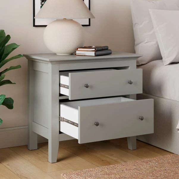 Lynton 2 Drawer Wide Bedside Table 4 Lynton 2 Drawer Wide Bedside Table - Image 2