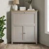 Olney Corner Hideaway Desk, Stone -Online Furniture Store 30856999