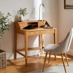Knowle Compact Pull Out Oak Desk -Online Furniture Store 30857469
