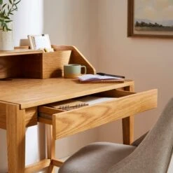 Knowle Compact Pull Out Oak Desk -Online Furniture Store 30857469 alt02