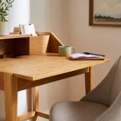 Knowle Compact Pull Out Oak Desk -Online Furniture Store 30857469 alt03