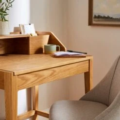 Knowle Compact Pull Out Oak Desk -Online Furniture Store 30857469 alt04