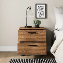 Freddie 2 Drawer Bedside Table -Online Furniture Store 30857591 alt01