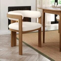 Lovato Dining Chair, Boucle -Online Furniture Store 30857637