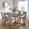 Bridget 6-8 Seater Rectangular Extendable Dining Table, Whitewash Mango Wood -Online Furniture Store 30857944