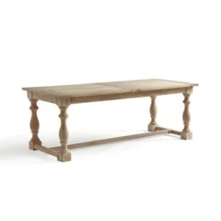 Bridget 6-8 Seater Rectangular Extendable Dining Table, Whitewash Mango Wood -Online Furniture Store 30857944 alt04