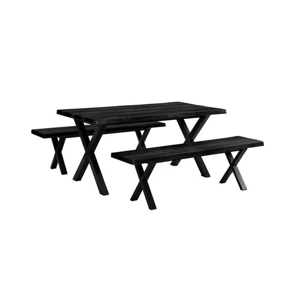 Ezra 6 Seater Rectangular Dining Table With 2 Benches 16 Ezra 6 Seater Rectangular Dining Table With 2 Benches - Image 14
