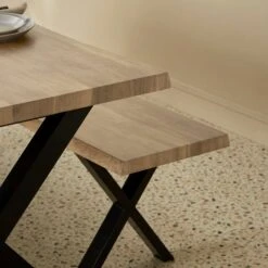 Ezra 6 Seater Rectangular Dining Table With 2 Benches 29 Ezra 6 Seater Rectangular Dining Table With 2 Benches -Online Furniture Store 30857950 alt01