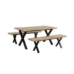 Ezra 6 Seater Rectangular Dining Table With 2 Benches 31 Ezra 6 Seater Rectangular Dining Table With 2 Benches -Online Furniture Store 30857950 alt03