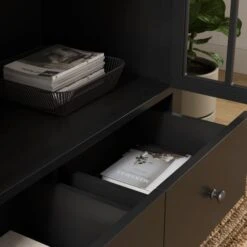 Lynton Glazed Display Cabinet, Black 11 Lynton Glazed Display Cabinet, Black -Online Furniture Store 30858801 alt02