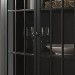 Lynton Glazed Display Cabinet, Black 12 Lynton Glazed Display Cabinet, Black -Online Furniture Store 30858801 alt03