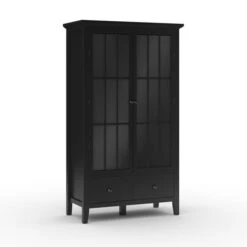 Lynton Glazed Display Cabinet, Black 14 Lynton Glazed Display Cabinet, Black -Online Furniture Store 30858801 alt05