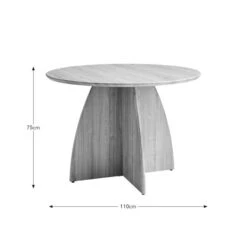 Effy 4 Seater Round Dining Table, Wood Effect -Online Furniture Store 30859047 alt09