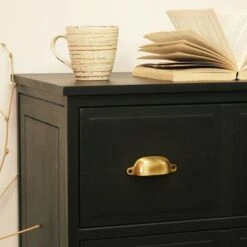 Fenway 3 Drawer Chest, Black -Online Furniture Store 30859238 alt05