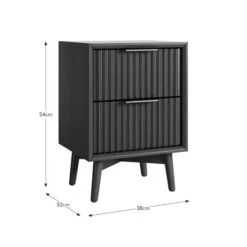 Neena 2 Drawer Bedside Table -Online Furniture Store 30859635 alt09