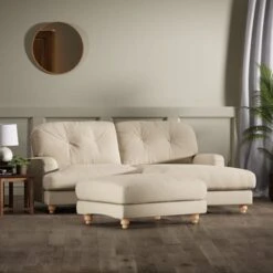 Martha Vintage Velvet Footstool -Online Furniture Store 30861325 alt01