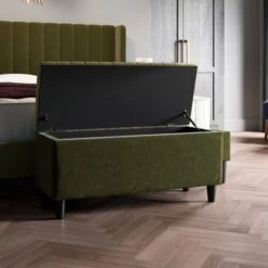 Alara Velvet End Of Bed Storage Ottoman -Online Furniture Store 30864177 alt01