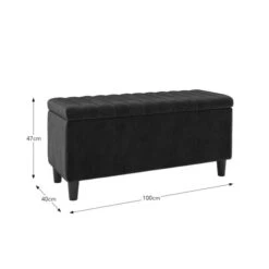 Alara Velvet End Of Bed Storage Ottoman -Online Furniture Store 30864178 alt09