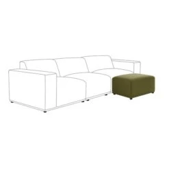 Modular Cruz Velvet Footstool