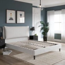 Skylar Boucle Pillowback Bed Frame -Online Furniture Store 30864351 alt02