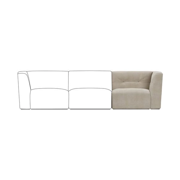 Squish Tonal Chenille Right Hand Facing Corner Modular Piece 4 Squish Tonal Chenille Right Hand Facing Corner Modular Piece - Image 2