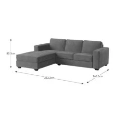 Claude Tonal Chenille Corner Chaise Sofa -Online Furniture Store 30866154 alt09