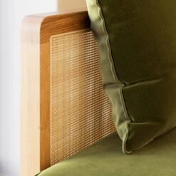 Lila Wicker And Velvet Clic Clac Double Sofa Bed -Online Furniture Store 30866442 alt03