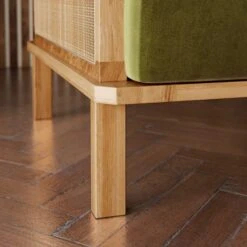 Lila Wicker And Velvet Clic Clac Double Sofa Bed -Online Furniture Store 30866442 alt05