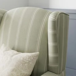 Oswald Pinstripe Wingback Armchair -Online Furniture Store 30866931 alt01