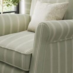 Oswald Pinstripe Wingback Armchair -Online Furniture Store 30866931 alt02