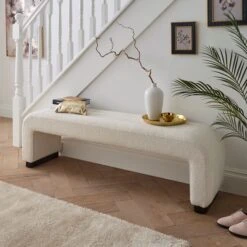 Lucilla 3 Seater Dining Bench, Boucle 11 Lucilla 3 Seater Dining Bench, Boucle -Online Furniture Store 30868770 alt02