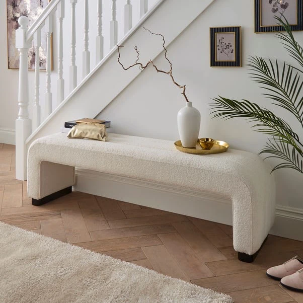 Lucilla 3 Seater Dining Bench, Boucle 5 Lucilla 3 Seater Dining Bench, Boucle - Image 3