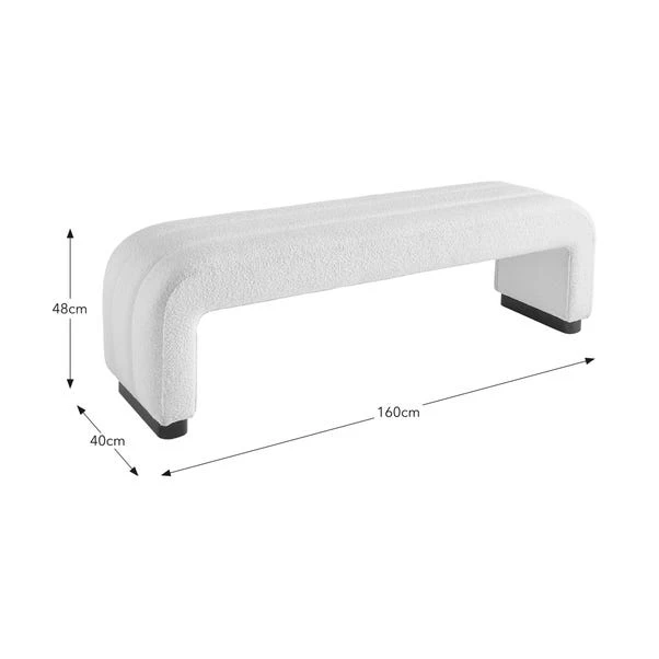 Lucilla 3 Seater Dining Bench, Boucle 9 Lucilla 3 Seater Dining Bench, Boucle - Image 7