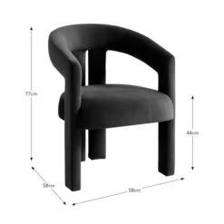 Lucilla Dining Chair, Velvet -Online Furniture Store 30868821 alt09