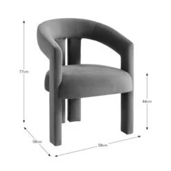 Lucilla Dining Chair, Velvet -Online Furniture Store 30868823 alt09