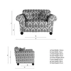 Angus Ikat Snuggle Chair -Online Furniture Store 30869189 alt09