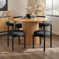 Violeta Dining Chair, Boucle -Online Furniture Store 30869592
