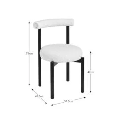 Violeta Dining Chair, Boucle -Online Furniture Store 30869593 alt09